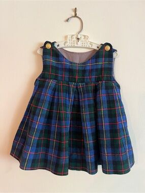 Vintage 1960’s Handmade Toddler Plaid Pinafore Dress